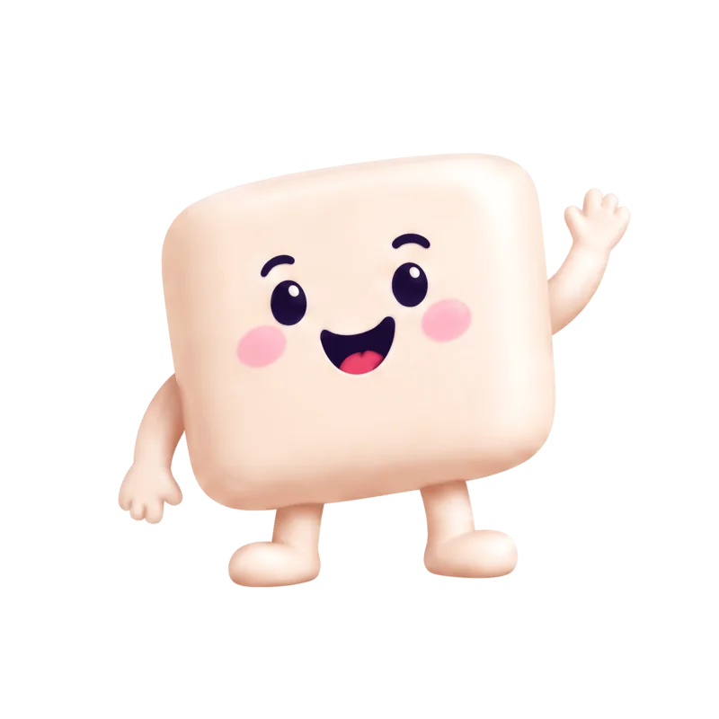 MALLOWD mascot waving