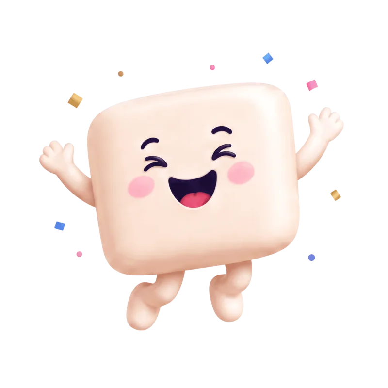 MALLOWD mascot celebrating